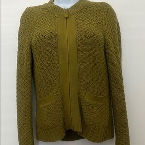 Charter Club Green Sweater with Textured Knit